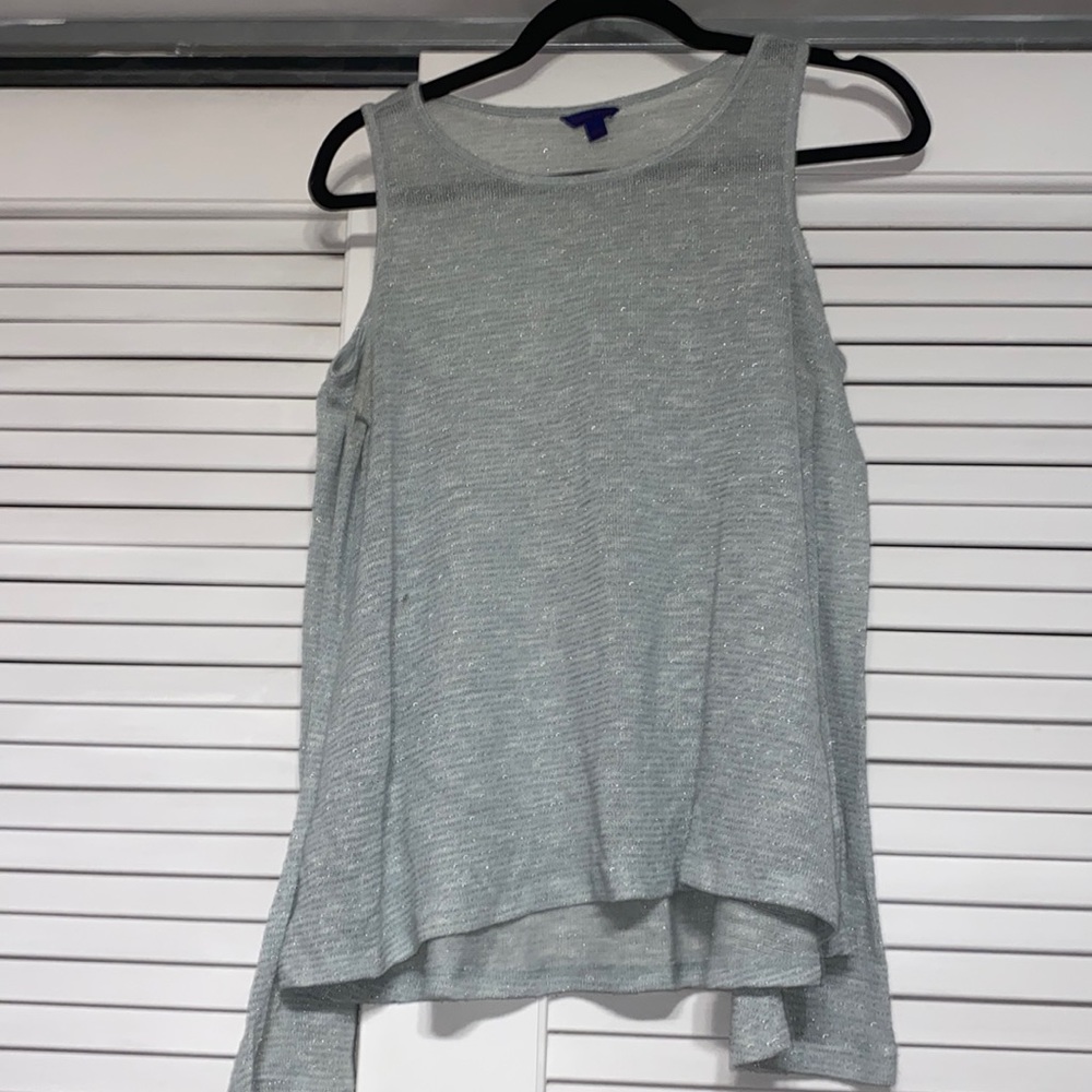 aeropostale sparkly shirt with shoulder cutouts